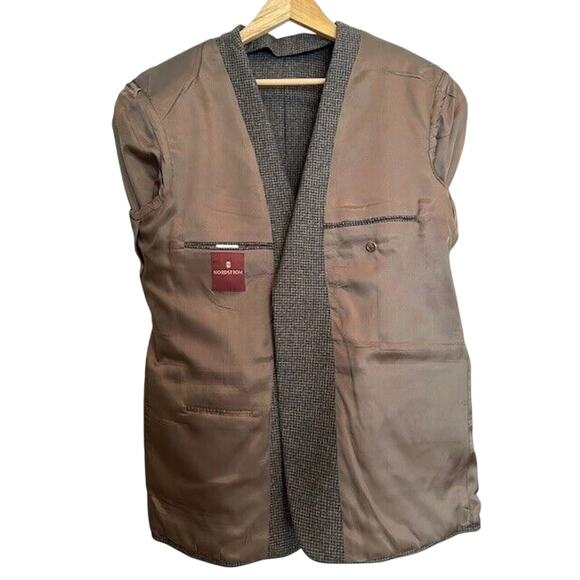 NORDSTROM Signature Men’s Blazer Suit Jacket Plaid 100% Wool Coat Business 42R - Picture 11 of 11